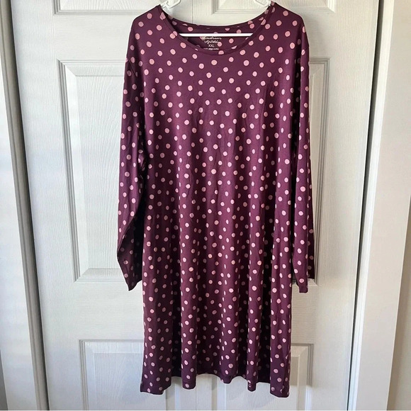 Gudrun Sjoden Polka Dot Organic Cotton Blend Shirt Dress XXL - Picture 1 of 3